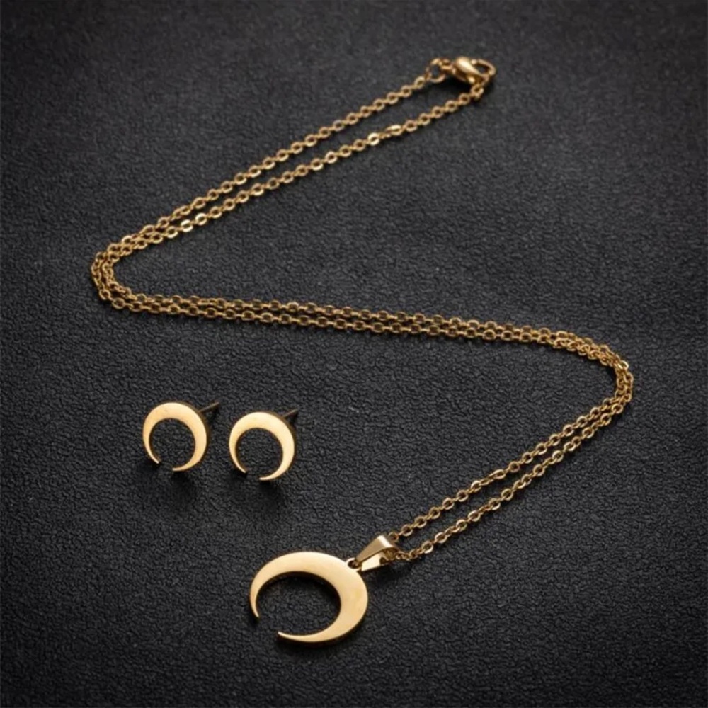 - GOLD MOON ♡ Stainless Steel SET - Picture 2 of 5